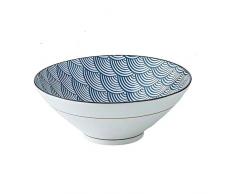 Japanischen Ramenschüssel aus Keramik, Große Vintage Salatschüssel 900ML Kreative Suppenschüsseln mit Stäbchen, Porzellan Schale, Ramen Schalen für Müsli, Nudeln, Vorspeisen USW