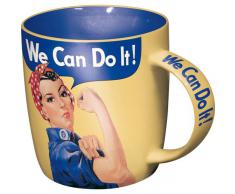 Nostalgic Art 43013 Retro Kaffee-Becher We can Do it, GroÃe Tasse mit tollem USA-Motiv, Geschenk-Idee für Vintage-Liebhaber, 330 ml