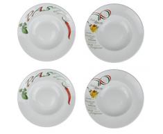 Retsch Arzberg Pastateller (mit Dekor) mit Pastalöffel im Set Pasta/Ø 30cm (4er Set)