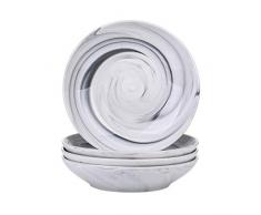 Vancasso Suppenteller Porzellan, Clay teilig Tiefteller bunt, Ø 21,5 cm, Suppenschale 700ml Salat-Teller Set