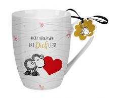 Sheepworld 59608 Lieblingstasse Nicht vergessen hab dich lieb, Kaffee-Becher, Porzellan, 30 cl Tasse