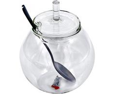 Glas-Behälter mit Deckel und Löffel Marmleladen- Honig Topf 180ml (1 Stück)