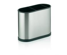 Kela 11668 Besteck-Abtropfkorb, 3 Fächer, Edelstahl, Matt, Benito