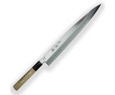 Honkiyotsuna SXLH-025 Sashimi/Yanagiba Messer - (Yasuki) Aogami super, Blauer Papier-Stahl - Hoher Kohlenstoff Stahl & Magnolie Griff, Klinge 300 mm