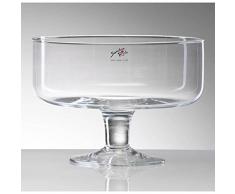 Sandra Rich Glasschale, Dekoschale Bowl auf Fuß H. 17,5cm D. 24cm rund