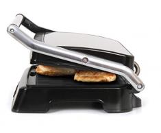 Venga! VG COG 3001 Panini-Maker/Sandwichmaker - 2000 W, Edelstahl, Kunststoff, Aluminiumguss, Schwarz