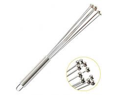 Morningtime Rührblitz Schneebesen Edelstahl Kugel Manuelle Mischen Eggbeater Fleck Resistant Mixer Geruchssicher Rührer Mixer Küche Zubehör, Guter Helfer für Zubereitung von Desserts