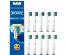 Oral-B Precision Clean Aufsteckbürsten, mit Bakterienschutz, Verhindert bakterielles Wachstum auf den Borsten, 8+2 Stück