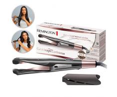 Remington Glätteisen & Lockenstab - Curl&Straight 2in1 Multistyler [Upgrade]: geschwungene Stylingplatten zum Glätten, Locken & Wellen, Haarglätter mit Temperatureinstellung S6606B [Amazon Exklusiv]