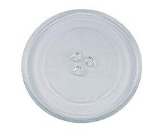 Drehteller für Mikrowelle 25,5 cm Mikrowellenteller 255 mm Glasteller Drehteller Ersatz Teller Glasplatte Glasdrehteller mit 3 Noppen für Mikrowellen