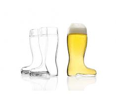 Stölzle Oberglas Bierstiefel 0,25l - mit Füllstrich, Bierglas, Stiefel, Glasstiefel, 3 Stück, spülmaschinenfest, hochwertige Qualität