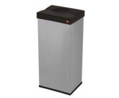 Großraum-Abfallbox Big-Box 60, 60 Liter - Stahlblech, silber Großraum-Abfallbox mit selbstschließendem Schwingdeckel und Boden aus schwarzem Kunststoff. Gehäuse aus Stahlblech. Größe: H 75 x B 34 x T 26 cm.