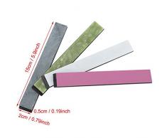 4pcs Schleifstein Abziehstein Küchenmesserschärfer 3000/5000/8000/10000 Grits Bunter Schleifstein mit Basis für Messer Schärfen Festwinkel Messerschärfer