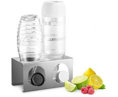 ecooe Abtropfhalter aus Edelstahl Abtropfständer für SodaStream und Emil Flaschen Platz Für 2 Flaschen und 2 Deckel Spülmaschinenfest