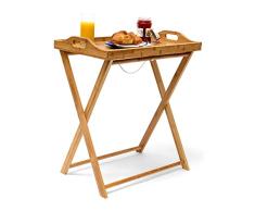 Relaxdays Tabletttisch, Natur