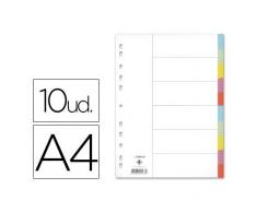 Q-Connect 932585 Trennblatt Karte 10 Positionen A4 210 x 297 mm 175 g Dünsteinsatz C indicepastel grün