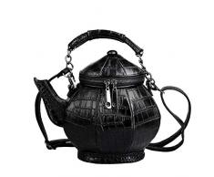 SinceY einzigartige kreative Retro Teekannen-Geldbeutel, Teekanne geformte Crossbody-Handtasche Top-Griff Tote-Frauen Schultertaschen, neue Blick neue versuchen Street Fashion Modern Damentasche