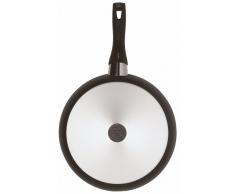 Ballarini Rialto Pfanne 24 cm 930L40.24 Bratpfanne aus Aluminium antihaftbeschichtet Temperaturkontrolle Made in Italy Schwarz