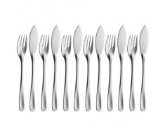WMF Ambiente Fischbesteck, 12-teilig, Fischgabel, Fischmesser, Cromargan protect, Edelstahl poliert, extrem kratzbeständig, spülmaschinengeeignet