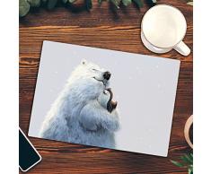 Frühstücksbrettchen Frühstücksbrett Schneidebrett Küchenbrettchen mit Eisbär Pinguin und Wunschnamen fb01 ilka parey wandtattoo-welt®