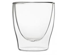 Happy-Set: 6X 80ml doppelwandige farbige Espresso-Gläser * 1x Transparent + 5X Farben Sortiert * Edler Glasmix von Feelino für Espresso, Grappa, Likör, Schnaps.