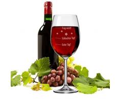 XXL LEONARDO Weinglas Guter Tag!, Schlechter Tag! - Frag nicht!, 630ml mit Gravur, Rotweinglas / Weißweinglas, lustige Geschenkidee, witziges Geburtstagsgeschenk, Weihnachtsgeschenk, Geschenk für sie/ihn LEONARDO