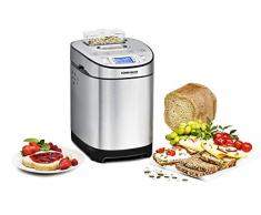 Rommelsbacher BA 550 Brotbackautomat mit Zutatenfach, Edelstahl/silber, inkl. Backbuch (Generalüberholt)