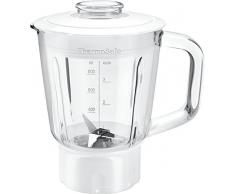 Bosch Hausgeräte MUZ45MX1 ThermoSafe Mixer-Aufsatz (Glas-Behälter, mit Edelstahl-Messer), Weiß