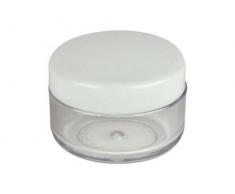 Leer 25 PCS 5 g 5 ml weiß Deckel Kunststoff Kosmetik Sturzgläser Refill Travel Make-up Probenbehälter Lidschatten Lip Balm Nail Glitter Vorratsdosen Töpfe Flaschen