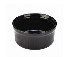 Royal Genware Auflaufförmchen 9,5 cm schwarz – Set von 6 – Porzellan Servieren Auflaufförmchen