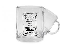 Shirtinstyle Glastasse Tee Kaffeetasse, Diplom Beste Urgroßoma der Welt