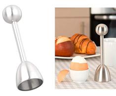 Rosenstein & Söhne Eiöffner: Eierköpfer und Eieröffner aus Edelstahl, für harte und weiche Eier (Eierschalenbrecher)