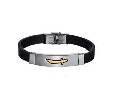 XXDGL-Grenzüberschreitende E-Commerce-Versorgung, Edelstahlmesser Logo Herrenarmband einfaches Lederarmband, Titan Stahlschmuck-Stahlfarbe