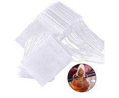 OFNMY Teebeutel feine Teefilter Einweg Teabag Weiß Filterpapier teebeutel für Losen Tee leer Teebeutel(200 Stück