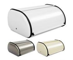 casa pura® Brotkasten Bernd | lebensmittelechte Brotaufbewahrung | Brotbox mit Belüftungslöchern | 3 Farben (weiß)