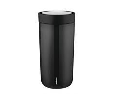 Stelton to Go Click, 0.34 l. -Steel Black Tassen-& Untertassensets, Edelstahl, 9 x 9 x 18 cm