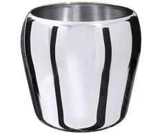 Tischabfallbehälter aus Edelstahl, hochglänzend, Klappe mit Feder, Deckel mit Bajonettverschluss / Höhe gesamt, Ø dia. 12 cm | ERK