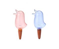 RysmruanyinyinShop 2Pcs Waterer Vogelform Bewässerungskessel Transparent Automatic Dripper Permeator Topfzubehör