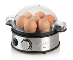 Domo do9142ek 7huevos schwarz, Edelstahl, transparent cuecehuevos - Ordner für Eier