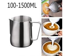 Kentop Milchkännchen aus Edelstahl/Milchkännchen Art Aufschäumkännchen Milk Pitcher 150ml / 350ml / 600ml (150ml)
