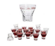 24er-Set Mannheim Stamper I Shotglas 2cl geeicht I Schnapsglas mit Rotring I Mini-Gläser I Party-Zubehör für Shots & Spirituosen I Gastro-Qualität