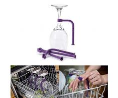 DQM 16-TLG. Tether Stemware Saver, Flexibler Silikonbecherhalter, für Weinglas, Sektgläser, der Hohle Boden gleitet fest durch die Spülmaschine