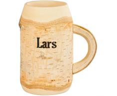 Holz Bierkrug mit Gravur 0,4l - Vatertag Geburtstagsgeschenke mit Name für Bier - personalisierte Geschenke für Männer, Väter, Freund - Geschenk Unikat individuell Geschenkidee Bierglas