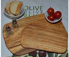 Olivenholz Brett 34x22cm Handarbeit aus nachhaltigen Anbau Schneidebrett Servierbrett Holzbrett Olivenholzbrett Schneideblock Servierplatte