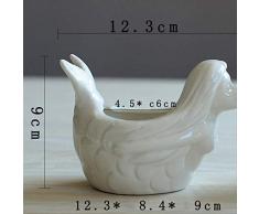 Cartoon Mermaid Style Flowerpot Keramikbecken Sukkulente Pflanze Topfzubehör für Home Office Landschaftszubehör (weiß)