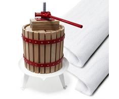 Wiltec Obstpresse 6l mit 3 passenden Presstüchern