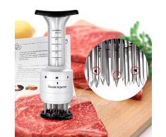 YUHUANG Multi-Funktions-Fleischklopfer Nadel, ABS + Edelstahl Steak Fleisch Spritze Marinade Flavor Spritze Küche Gadget Fleisch Werkzeug * 5