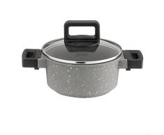 Steinbach Original Fleischtopf Rupero | Ø 16 cm | Aluguss | Marmoriert | Anthrazit | für alle Herdarten | Induktionsgeeignet | Kochtopf | inkl. Deckel mit Dampfabzugsöffnung | Backofengeeignet