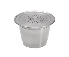 Wchaoen Wiederverwendbare, nachfüllbare Kaffeekapsel-Schale aus Edelstahl für Nespresso-Maschinen Werkzeugzubehör