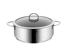 WMF Vignola Schmortopf mit Glasdeckel Ø 28 cm, Cromargan Edelstahl poliert, beschichtet, induktionsgeeignet, V 5,0l